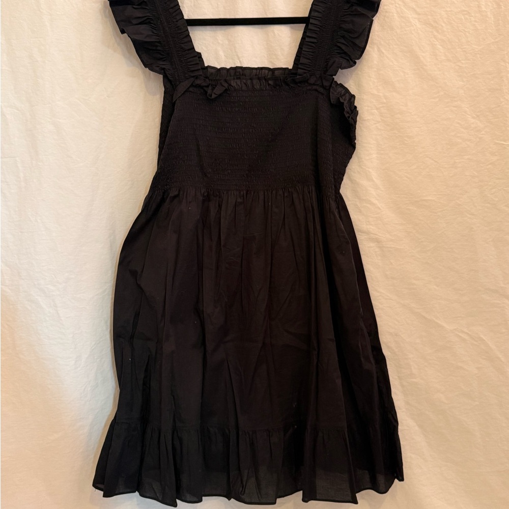 Hill House Elizabeth Nap Dress - Black Cotton Voile